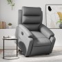 Sillón reclinable elevable eléctrico de cuero sintético gris de , Sillones - Ref: Foro24-3205059, Precio: 316,96 €, Descuento: %