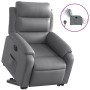 Sillón reclinable elevable eléctrico de cuero sintético gris de , Sillones - Ref: Foro24-3205059, Precio: 316,96 €, Descuento: %