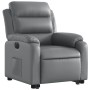 Sillón reclinable elevable eléctrico de cuero sintético gris de , Sillones - Ref: Foro24-3205059, Precio: 316,96 €, Descuento: %