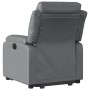 Sillón reclinable elevable eléctrico de cuero sintético gris de , Sillones - Ref: Foro24-3205059, Precio: 317,29 €, Descuento: %