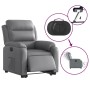 Sillón reclinable elevable eléctrico de cuero sintético gris de , Sillones - Ref: Foro24-3205059, Precio: 316,96 €, Descuento: %