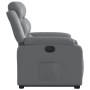 Sillón reclinable elevable eléctrico de cuero sintético gris de , Sillones - Ref: Foro24-3205059, Precio: 316,96 €, Descuento: %