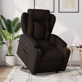 Sillón eléctrico reclinable elevable de tela marrón oscuro de , Sillones - Ref: Foro24-3204511, Precio: 346,68 €, Descuento: %