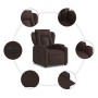 Sillón reclinable eléctrico tela marrón oscuro de , Sillones - Ref: Foro24-3204463, Precio: 270,21 €, Descuento: %