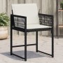 Garden chairs with cushions, 4 units, black synthetic rattan by , Garden chairs - Ref: Foro24-365017, Price: 174,89 €, Discou...