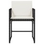 Garden chairs with cushions, 4 units, black synthetic rattan by , Garden chairs - Ref: Foro24-365017, Price: 174,89 €, Discou...