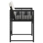 Garden chairs with cushions, 4 units, black synthetic rattan by , Garden chairs - Ref: Foro24-365017, Price: 174,89 €, Discou...