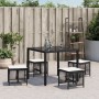 Garden stools with cushions 4 pcs black PE rattan 41x41x36cm by , Outdoor ottomans - Ref: Foro24-365055, Price: 93,82 €, Disc...