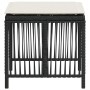 Garden stools with cushions 4 pcs black PE rattan 41x41x36cm by , Outdoor ottomans - Ref: Foro24-365055, Price: 93,82 €, Disc...