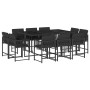 Set de comedor jardín 11 pzas con cojines ratán sintético negro de , Conjuntos de jardín - Ref: Foro24-3211567, Precio: 605,3...