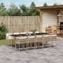 Garten-Essgruppe 11-teilig mit Kissen aus synthetischem Rattan in Beige. von , Gartensets - Ref: Foro24-3211474, Preis: 738,7...