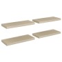 Schwebendes Wandregal 4 Stück MDF-Eiche 60x23,5x3,8 cm von vidaXL, Regale und Regale - Ref: Foro24-323876, Preis: 48,34 €, Ra...