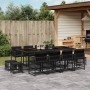 Garten-Essgruppe mit 13-teiligen Kissen aus schwarzem synthetischem Rattan. von , Gartensets - Ref: Foro24-3211519, Preis: 69...