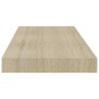 Estante flotante de pared 4 uds MDF roble 60x23,5x3,8 cm de vidaXL, Estantes y estanterías - Ref: Foro24-323876, Precio: 50,8...