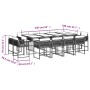 Garden dining set with 13-piece synthetic rattan gray cushions. by , Garden sets - Ref: Foro24-3211586, Price: 859,99 €, Disc...