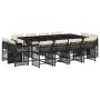 Garden dining set with 13-piece black synthetic rattan cushions. by , Garden sets - Ref: Foro24-3211758, Price: 811,01 €, Dis...