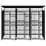 Outdoor dog kennel with a steel roof, 5.53 m² by , Dog kennels and fences - Ref: Foro24-3097948, Price: 1,00 €, Discount: %