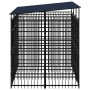 Outdoor dog kennel with a steel roof, 5.53 m² by , Dog kennels and fences - Ref: Foro24-3097948, Price: 1,00 €, Discount: %