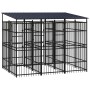 Outdoor dog kennel with a steel roof, 5.53 m² by , Dog kennels and fences - Ref: Foro24-3097948, Price: 1,00 €, Discount: %