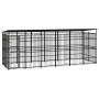 Outdoor dog kennel with a steel roof 11.06 m² by , Dog kennels and fences - Ref: Foro24-3097969, Price: 1,00 €, Discount: %