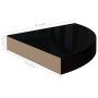 Glossy black MDF corner floating shelf 25x25x3.8 cm by vidaXL, Shelves and shelves - Ref: Foro24-323889, Price: 16,83 €, Disc...