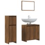 Set de muebles baño 3 pzas madera contrachapada roble marrón de , Muebles de baño - Ref: Foro24-3143933, Precio: 118,39 €, De...