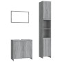 3-piece bathroom furniture set made of gray Sonoma plywood by , Bathroom furniture - Ref: Foro24-3152720, Price: 154,30 €, Di...