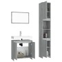 Set de muebles de baño 3 pzas madera contrachapada gris sonoma de , Muebles de baño - Ref: Foro24-3152720, Precio: 158,47 €, ...