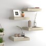 Floating wall shelves 4 pcs MDF oak 23x23.5x3.8 cm by vidaXL, Shelves and shelves - Ref: Foro24-323867, Price: 36,91 €, Disco...