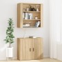 Tall plywood oak-colored sideboard by , Sideboards - Ref: Foro24-3185362, Price: 137,69 €, Discount: %