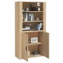 Tall plywood oak-colored sideboard by , Sideboards - Ref: Foro24-3185362, Price: 137,69 €, Discount: %