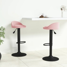 Kitchen stools 2 units pink velvet by , Kitchen stools - Ref: Foro24-333606, Price: 105,88 €, Discount: %