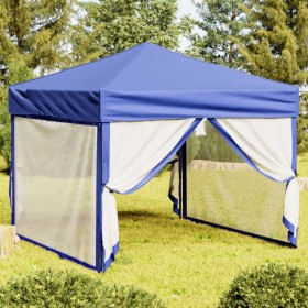 Folding party tent with blue side walls 3x3 m by , Tents and gazebos - Ref: Foro24-93528, Price: 117,99 €, Discount: %