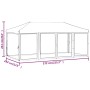 Carpa para fiestas plegable con paredes gris taupé 3x6 m de , Carpas y cenadores - Ref: Foro24-93554, Precio: 180,48 €, Descu...