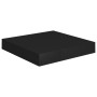 Floating wall shelf 2 units black MDF 23x23.5x3.8 cm by vidaXL, Shelves and shelves - Ref: Foro24-323824, Price: 23,35 €, Dis...