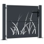 Puerta de jardín acero gris antracita diseño hierba 105x80 cm de , Puertas de jardín - Ref: Foro24-153166, Precio: 160,88 €, ...