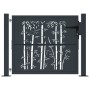 Garden gate in anthracite grey steel with bamboo design, 105x105 cm. by , garden gates - Ref: Foro24-153179, Price: 171,87 €,...