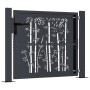 Puerta de jardín acero gris antracita diseño bambú 105x105 cm de , Puertas de jardín - Ref: Foro24-153179, Precio: 199,60 €, ...