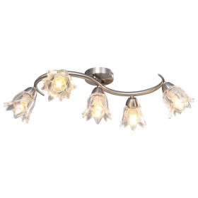 Deckenlampe mit Tulpen-Glaslampenschirmen, 5 Glühbirnen E14. von , Deckenleuchten - Ref: Foro24-289233, Preis: 54,99 €, Rabat...