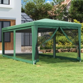 Carpa para fiestas con 6 paredes de malla HDPE verde 3x6 m de , Carpas y cenadores - Ref: Foro24-319238, Precio: 129,47 €, De...