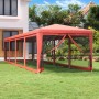 Carpa para fiestas con 10 paredes de malla HDPE rojo 3x12 m de , Carpas y cenadores - Ref: Foro24-319250, Precio: 180,02 €, D...