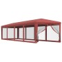 Carpa para fiestas con 10 paredes de malla HDPE rojo 3x12 m de , Carpas y cenadores - Ref: Foro24-319250, Precio: 180,02 €, D...