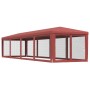 Carpa para fiestas con 10 paredes de malla HDPE rojo 3x12 m de , Carpas y cenadores - Ref: Foro24-319250, Precio: 180,02 €, D...