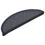 Stair tread carpets 15 units gray and blue 56x17x3 cm by , Stair mats - Ref: Foro24-322364, Price: 42,99 €, Discount: %