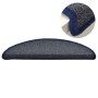 Stair tread carpets 15 units gray and blue 56x17x3 cm by , Stair mats - Ref: Foro24-322364, Price: 42,99 €, Discount: %