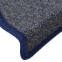 Stair tread carpets 15 units gray and blue 56x17x3 cm by , Stair mats - Ref: Foro24-322364, Price: 42,99 €, Discount: %