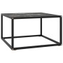 Mesa de centro negra con vidrio de mármol negro 60x60x35 cm de , Mesas de centro - Ref: Foro24-322874, Precio: 62,02 €, Descu...