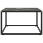 Mesa de centro negra con vidrio de mármol negro 60x60x35 cm de , Mesas de centro - Ref: Foro24-322874, Precio: 62,02 €, Descu...