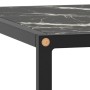 Mesa de centro negra con vidrio de mármol negro 60x60x35 cm de , Mesas de centro - Ref: Foro24-322874, Precio: 62,02 €, Descu...