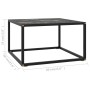 Mesa de centro negra con vidrio de mármol negro 60x60x35 cm de , Mesas de centro - Ref: Foro24-322874, Precio: 62,02 €, Descu...